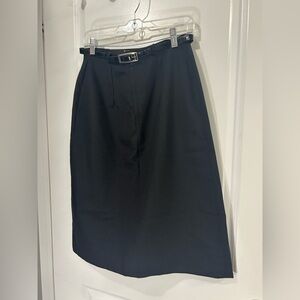 Tamco Vintage Black Skirt Zippered Back Button Detail Knee Length Business Small